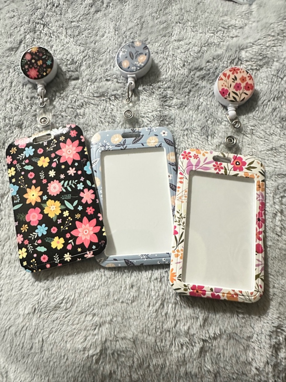 Floral Badge Reel ID Holders - Assorted Flower Prints